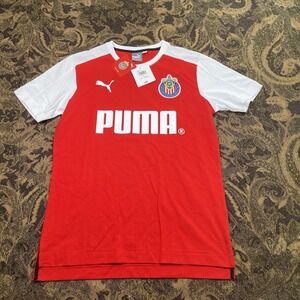 C.D. Guadalajara Chivas Shirt PUMA Mens Size Medium Red Logo Soccer  New